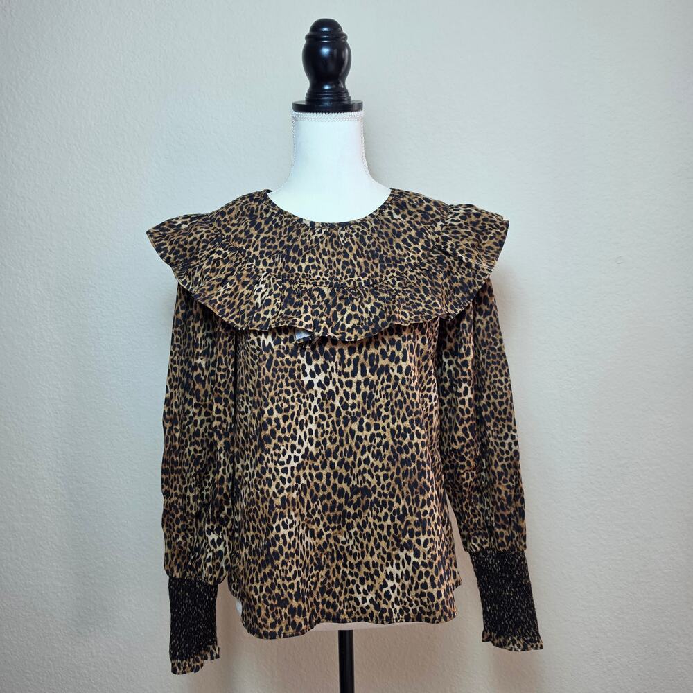 TopShop Cheetah Print Blouse 2 NWT